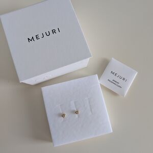 Mejuri 14k Yellow Gold And Sapphire Earrings
